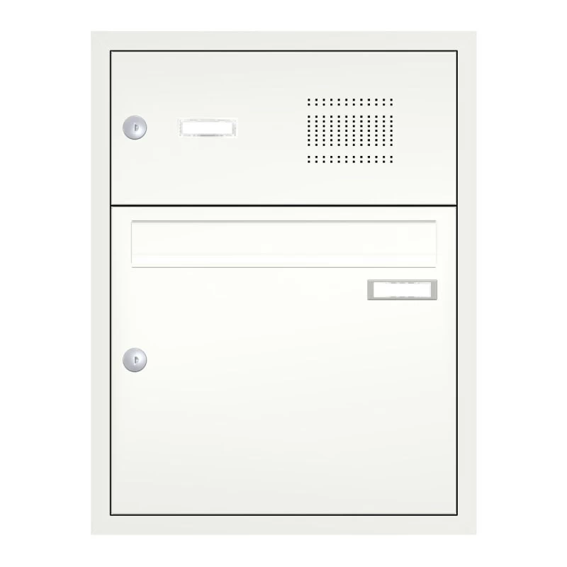 Unterputz Einbaubriefkastenanlage Mit Klingeltastern Und Sprechsieb Weiß 1-15 Fach Wählbar – Bild 2