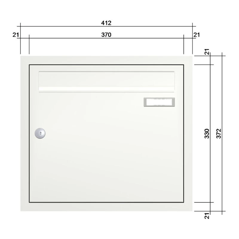 Unterputz Einbaubriefkastenanlage Weiß 1-15 Fach Wählbar – Bild 3