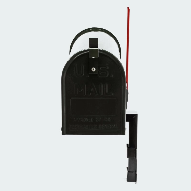 US Mailbox Briefkasten Amerikanisches Design Schwarz Mit Wandhalterung – Bild 2