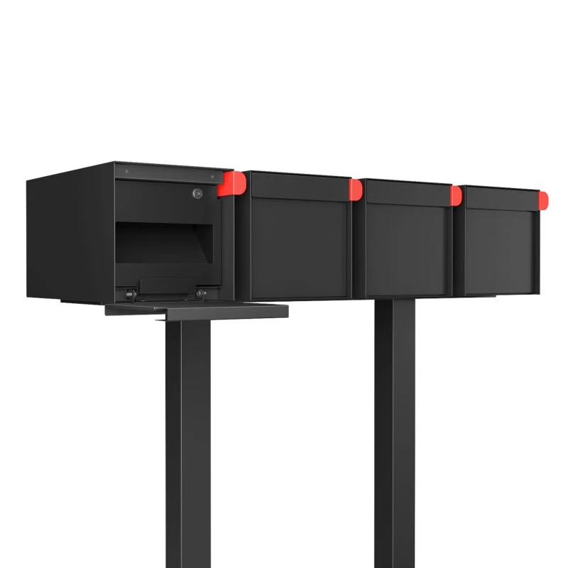 Vierfach Briefkasten Standbriefkasten Square Verschiedene Farben Wählbar – Bild 3