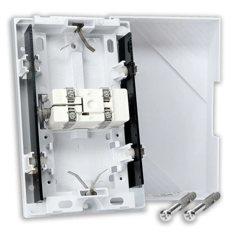 Zweiklang Gong Grothe 44169 Gong 8 - 12 V 85 DBA Weiß – Bild 2